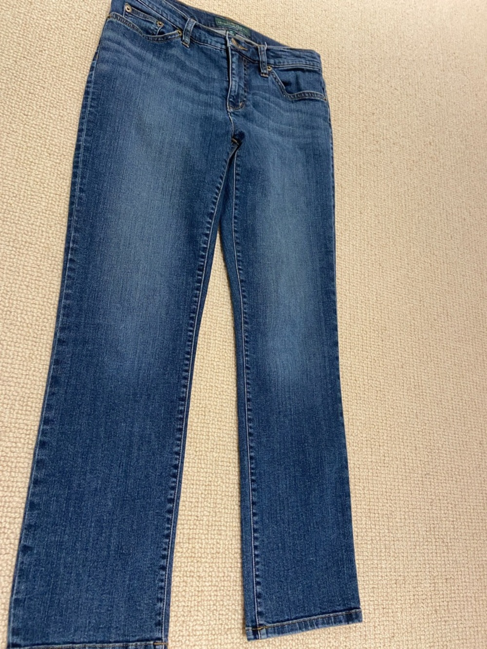 Lauren Ralph Lauren Women's Straight-Leg Jeans in Blue Denim